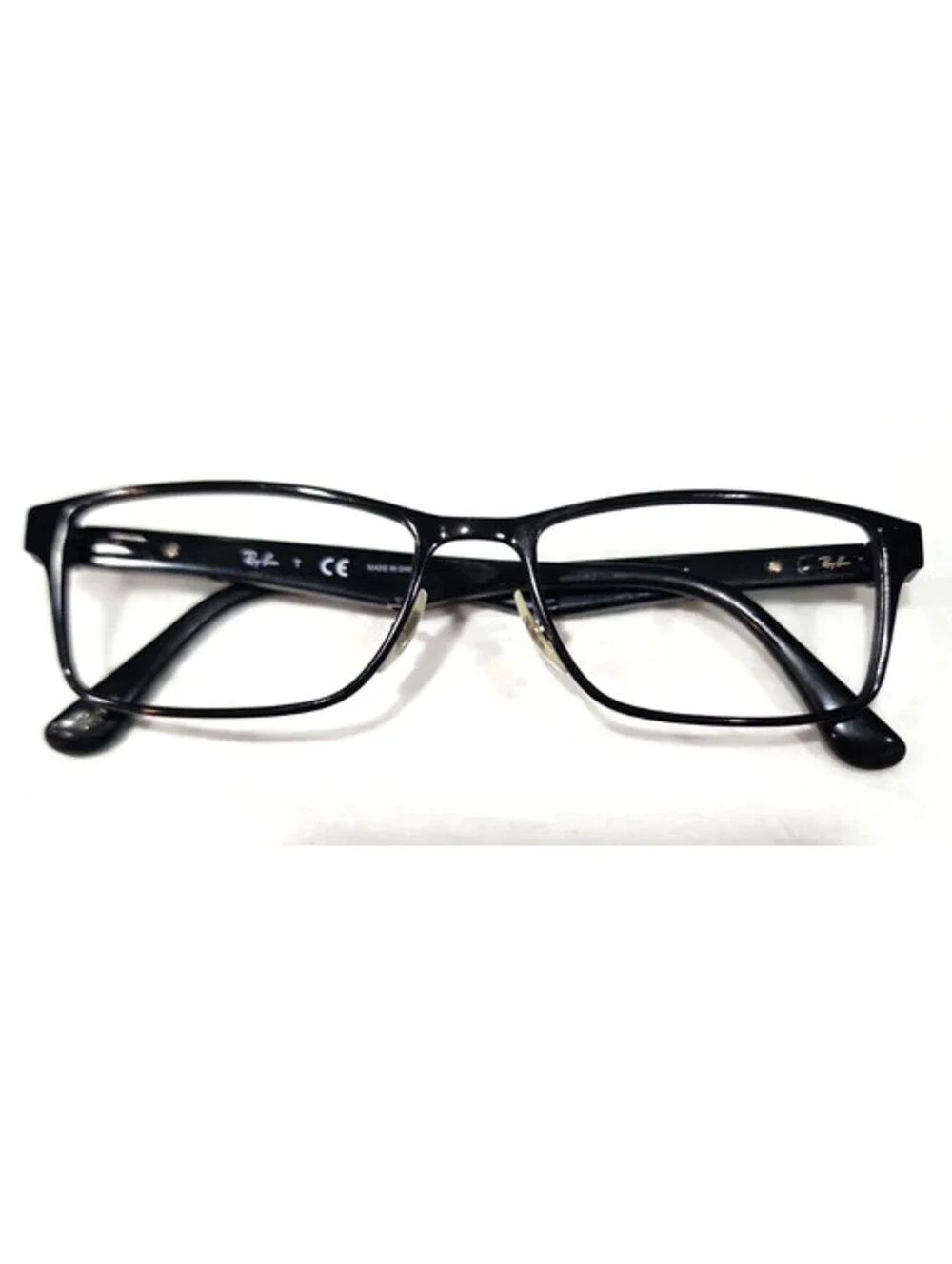 Ray Ban RB6238 2509 Black Metal Rectangle Eyeglasses 55-17 145 WHA